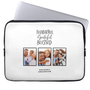 Tack och lov, thanksgiving med välsignade foton laptop fodral