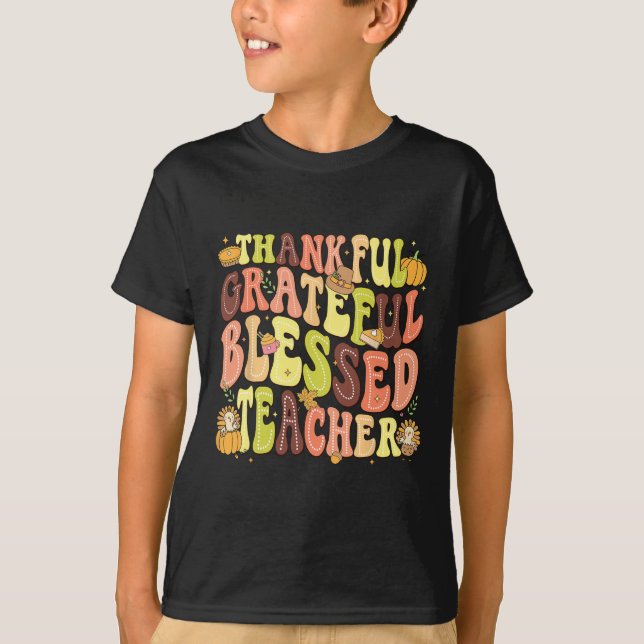 Tack och lov, Thanksgivingen för välkända lärare T Shirt (Framsida)