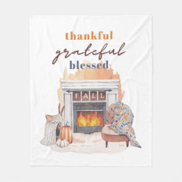 Tack och lov, välsignad Boho-Thanksgiving Fleecefilt