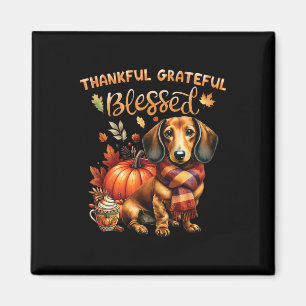 Tack och lov, välsignad Dachshund Hund Fall Y'all Magnet