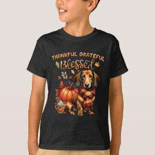 Tack och lov, välsignad Dachshund Hund Fall Y'all T Shirt