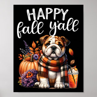 Tack och lov, välsignad engelsk bulldog Fall Y'a Poster