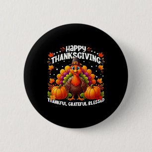 Tack och lov, välsignad Happy thanksgiving Turke Knapp