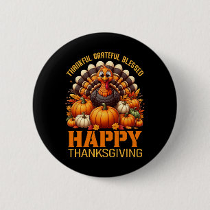 Tack och lov, välsignad Happy thanksgiving Turke Knapp