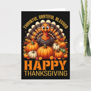 Tack och lov, välsignad Happy thanksgiving Turke Kort