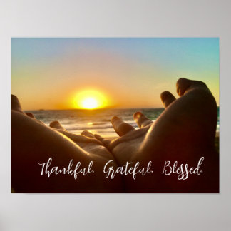 Tack och lov, välsignad Hawaii Sunrise Poster