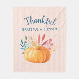 Tack och lov välsignad med Orange Pumpkin Fleecefilt