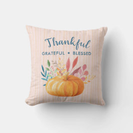 Tack och lov välsignad med Orange Pumpkin Kudde