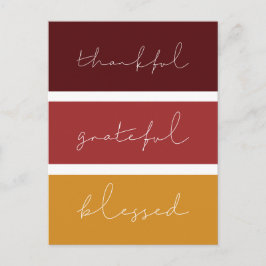 Tack och lov, välsignad modern Thanksgiving Vykort