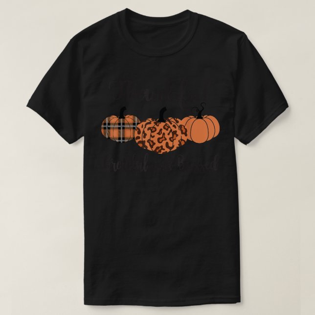 Tack och lov, välsignad play Leopard Pumpkin Th T Shirt (Design framsida)