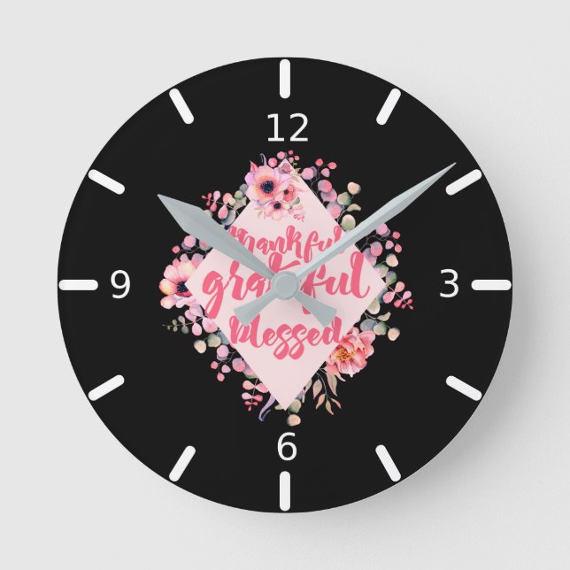 Tack och lov välsignad rund klocka (Framsida)