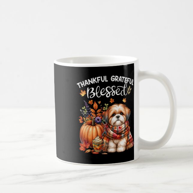 Tack och lov, välsignad Shih Tzu Hund Fall Y'all Kaffemugg (Höger)