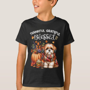 Tack och lov, välsignad Shih Tzu Hund Fall Y'all T Shirt