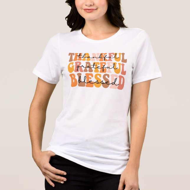Tack och lov välsignad t shirt (Framsida)