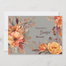 Tack och lov, välsignad Thanksgiving Hälsning Julkort