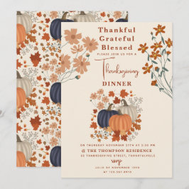 Tack och lov, välsignad Thanksgiving Inbjudningar