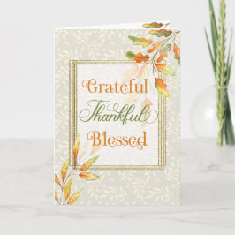 Tack och lov, välsignad Thanksgiving Kort