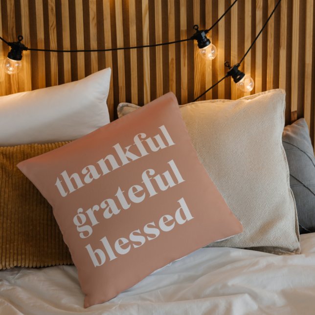 Tack och lov välsignad | THANKSGIVING Kudde (Skapare uppladdad)