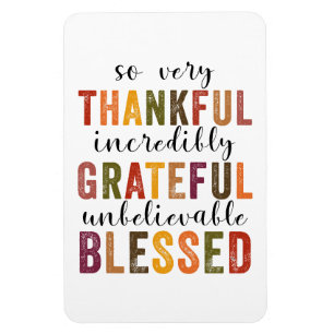 Tack och lov, välsignad Thanksgiving Magnet
