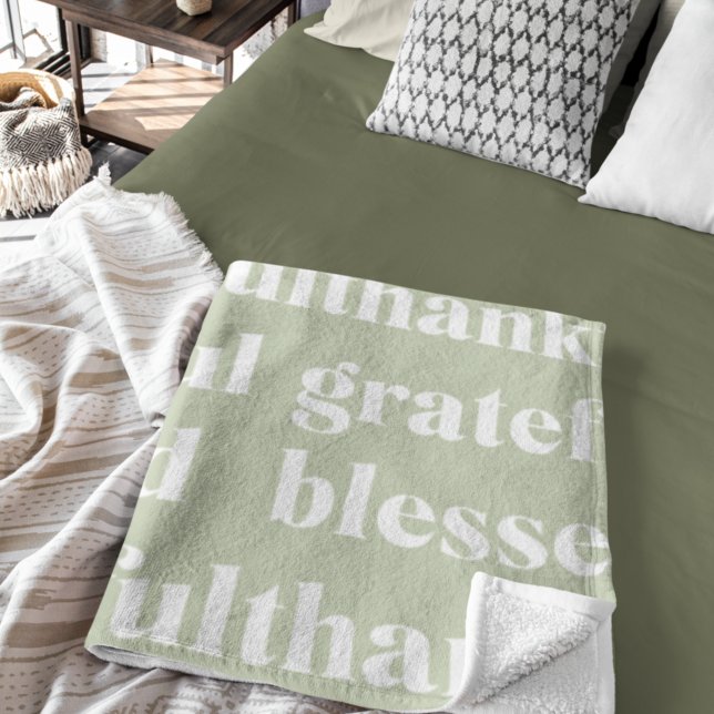 Tack och lov välsignad | Thanksgiving Offert Fleecefilt (Skapare uppladdad)