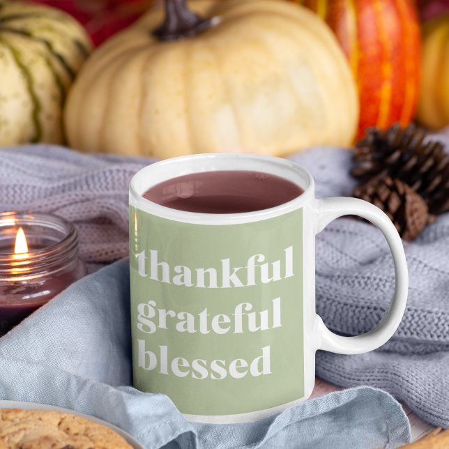 Tack och lov välsignad | Thanksgiving Offert Kaffemugg (Skapare uppladdad)
