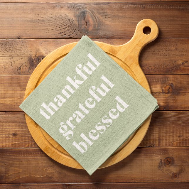 Tack och lov välsignad | Thanksgiving Offert Kökshandduk (Skapare uppladdad)