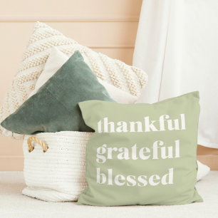 Tack och lov välsignad   Thanksgiving Offert Kudde