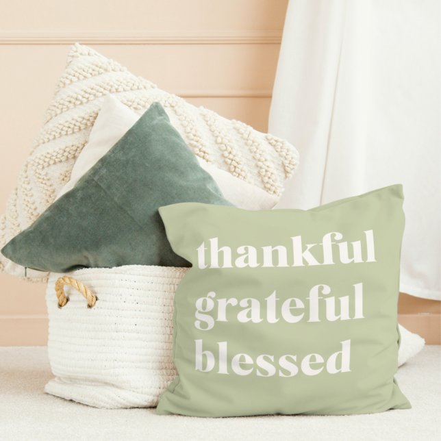 Tack och lov välsignad | Thanksgiving Offert Kudde (Skapare uppladdad)