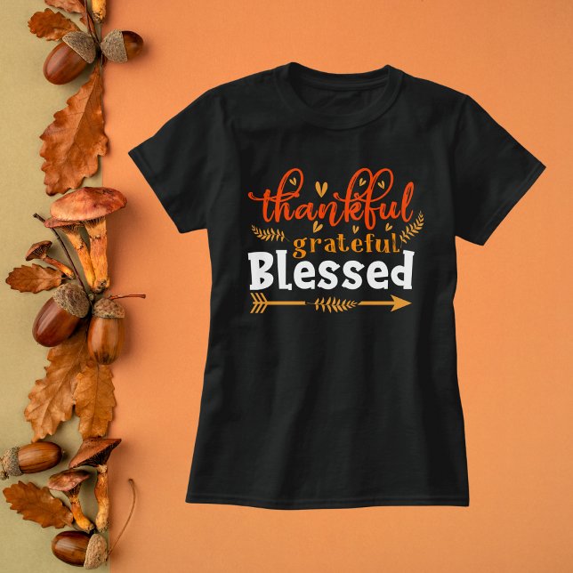 Tack och lov, välsignad Thanksgiving T Shirt (Skapare uppladdad)