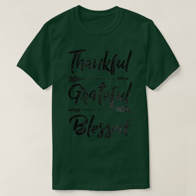 Tack och lov, välsignad Thanksgiving T Shirt (Design framsida)