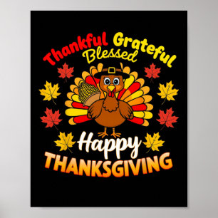 Tack och lov välsignad Turkiet Gobble Lycklig än Poster
