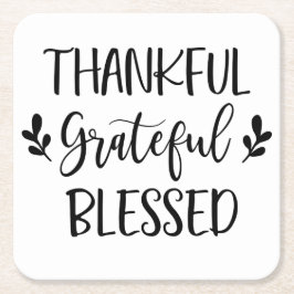 Tack och lov välsignad underlägg papper kvadrat