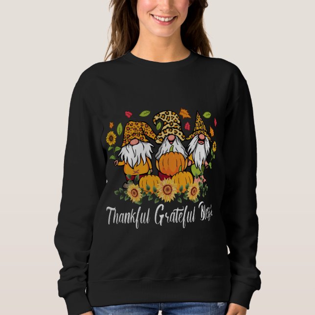 Tack och lov, välsignade gnomes Solblommor Gnome F T Shirt (Framsida)