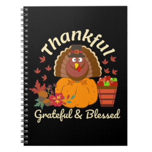 Tack och lycka till med thanksgivingen och välsign anteckningsbok