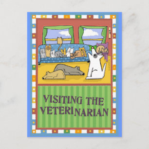 Tack- och tackkort för veterinär vykort