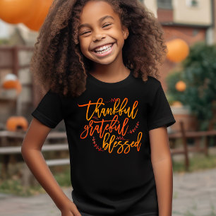 Tack och tacksam, Thanksgiving för välsignat skrip T Shirt