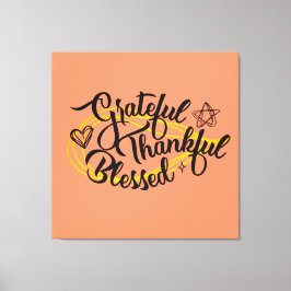 Tack och tacksamma gåvor för välsignad Thanksgivin Canvastryck