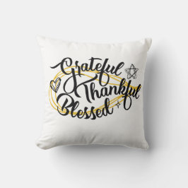 Tack och tacksamma gåvor för välsignad Thanksgivin Kudde