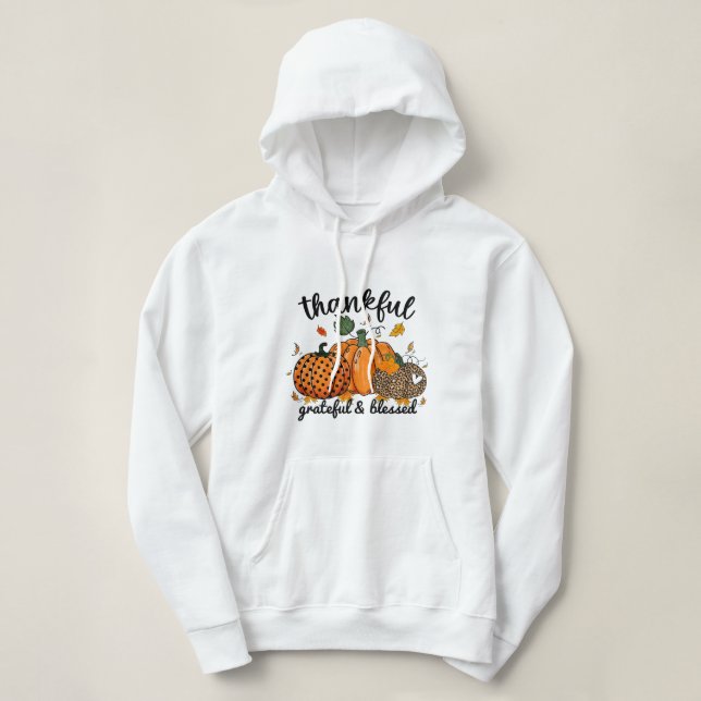 Tack och tacksamma välsignade höstpumpar t shirt (Design framsida)