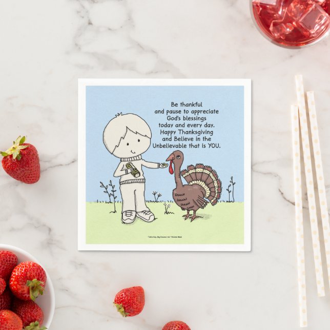 Tack och uppskattning pappersservett (Insitu)