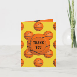 Tack om idrott Party Basketball Kort