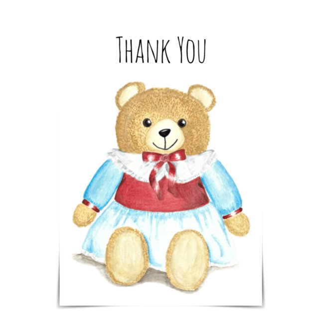 "Tack" OMA Bear Hug Card Kort (Skapare uppladdad)
