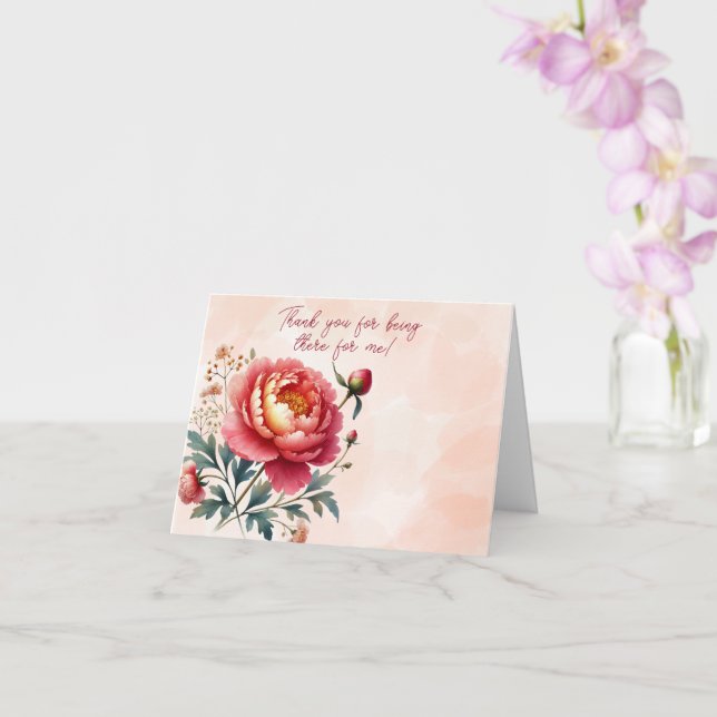 Tack Orange Peony för att du finns Kort (Orkide)