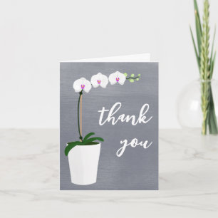 "tack", Orchid Elegant-skript Tom inre sida Kort