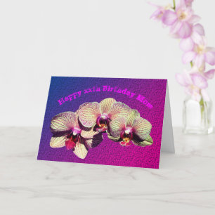 Tack Orchids Flower Birthday Kort