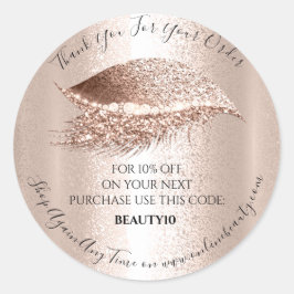 Tack Order Logotyp Rabatt Ro Lash Makeup VIP Runt Klistermärke