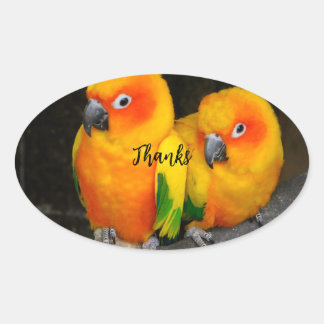 Tack oval dekal ovalt klistermärke