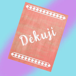 Tack på tjeckiska vykort