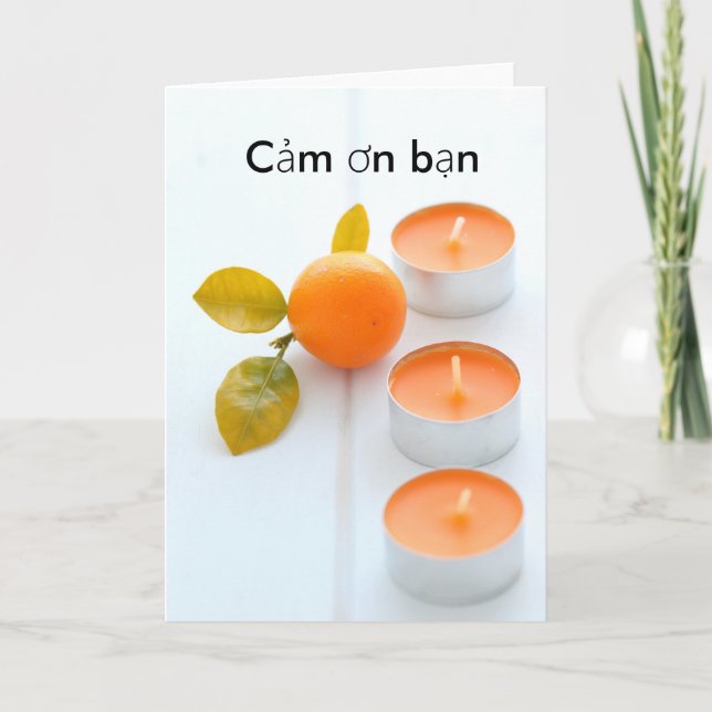 Tack på vietnamesiska kort (Framsida)