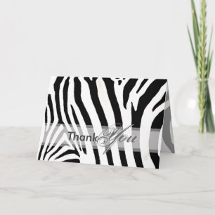 Tack på vilden, zebra - Anpassade Kort